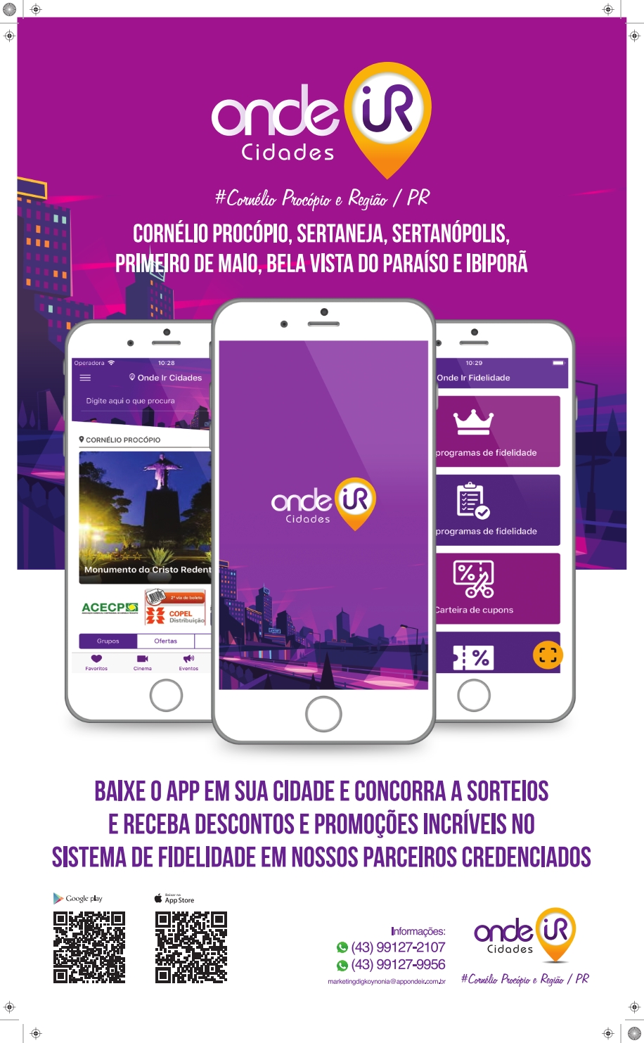 Chegou em Cornélio Procópio o App Onde Ir Cidades