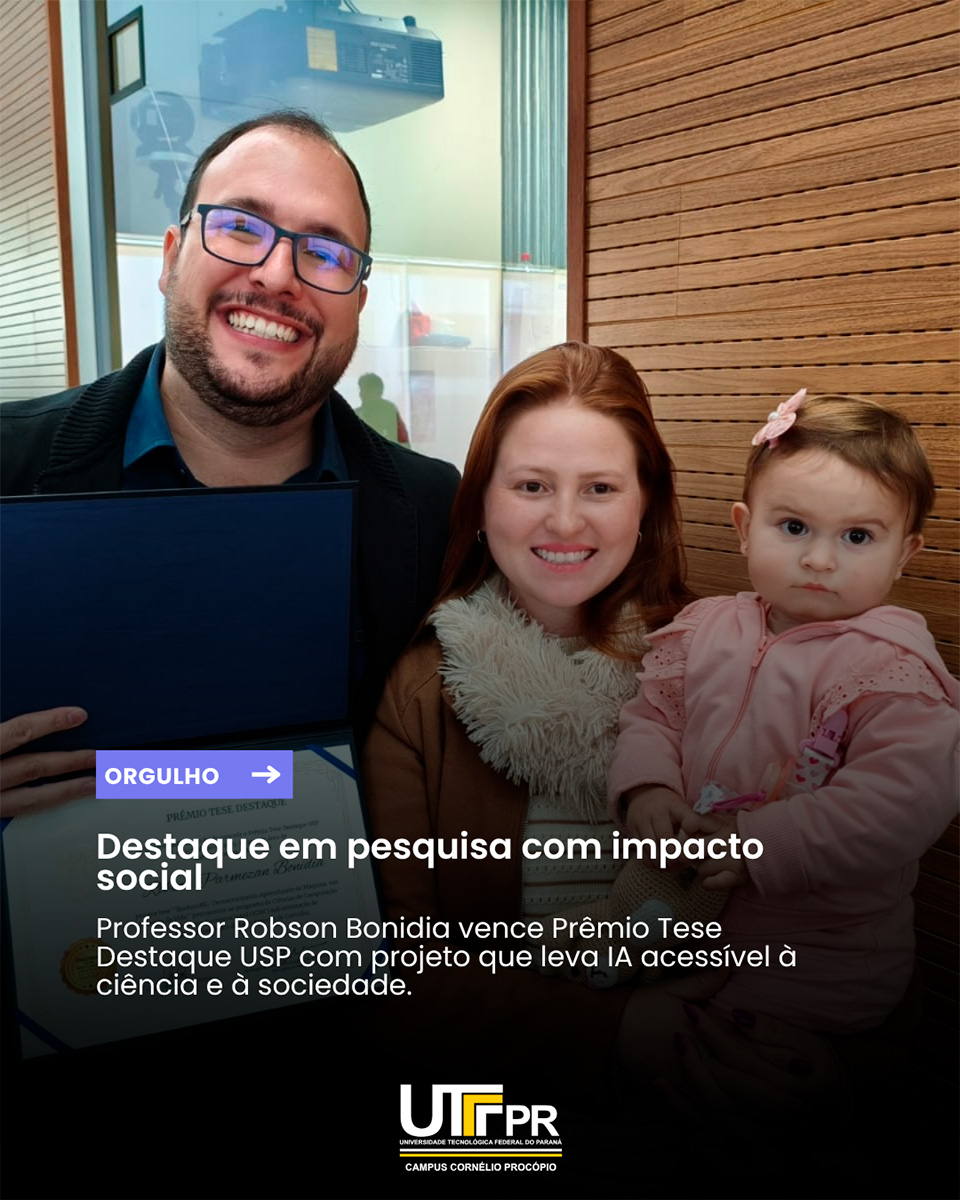 Professor da UTFPR-CP conquista o Prêmio Tese Destaque USP 2025