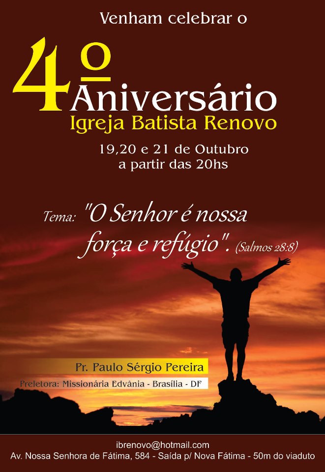 4º Aniversário da Igreja Batista Renovo