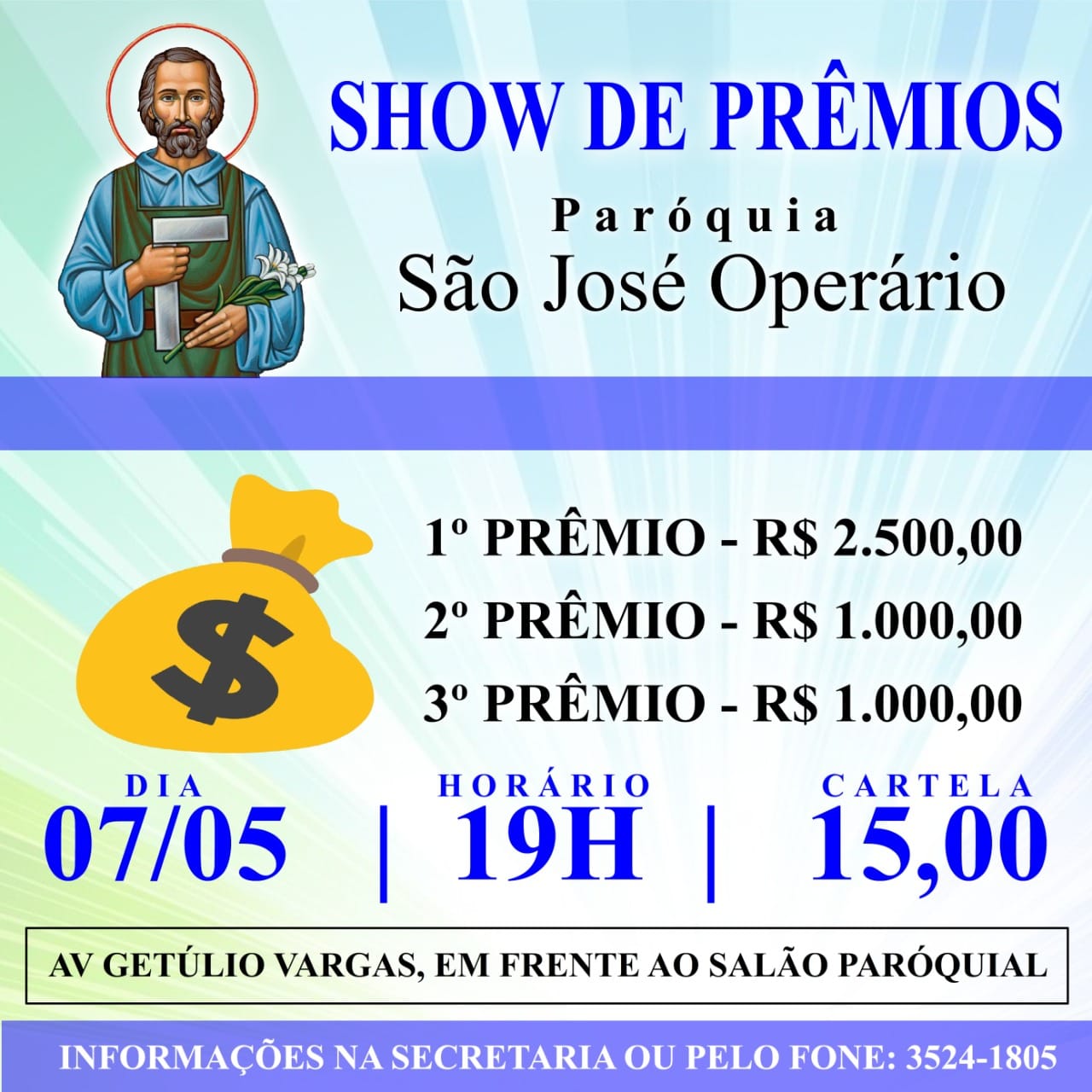 Show de Prêmios - Paróquia São José Operário