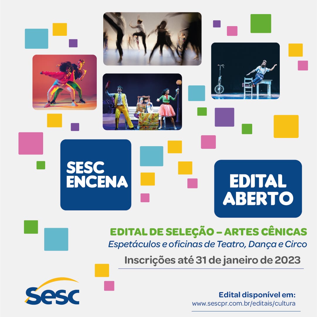 Sesc PR abre edital para selecionar propostas de espetáculos para 2023